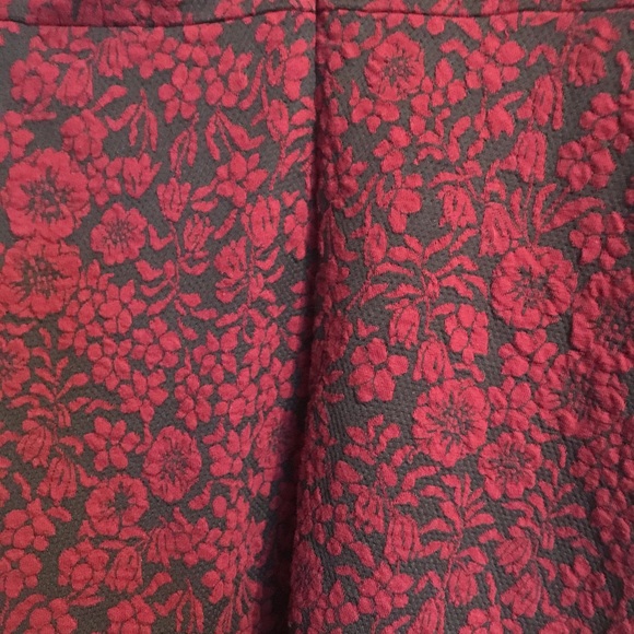 Ann Taylor Loft red & black midi dress 12 Petite - Picture 2 of 9